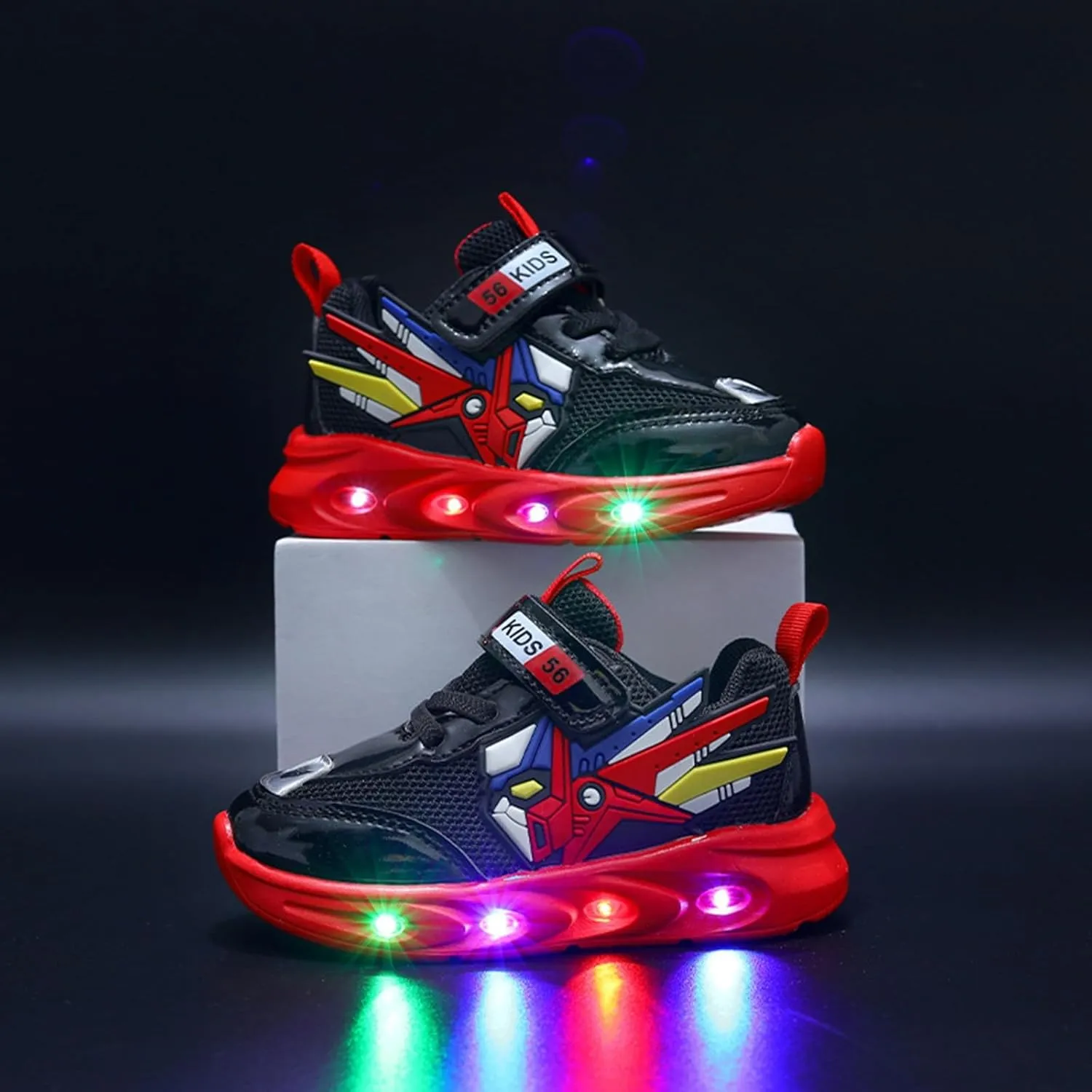 Sneakers for Girls Tennis Shoes LED Light Up Sneakers for Kids Athletic Running Shoes Breathable Walking Shoes