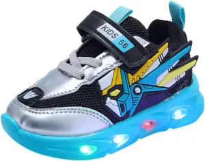 Sneakers for Girls Tennis Shoes LED Light Up Sneakers for Kids Athletic Running Shoes Breathable Walking Shoes