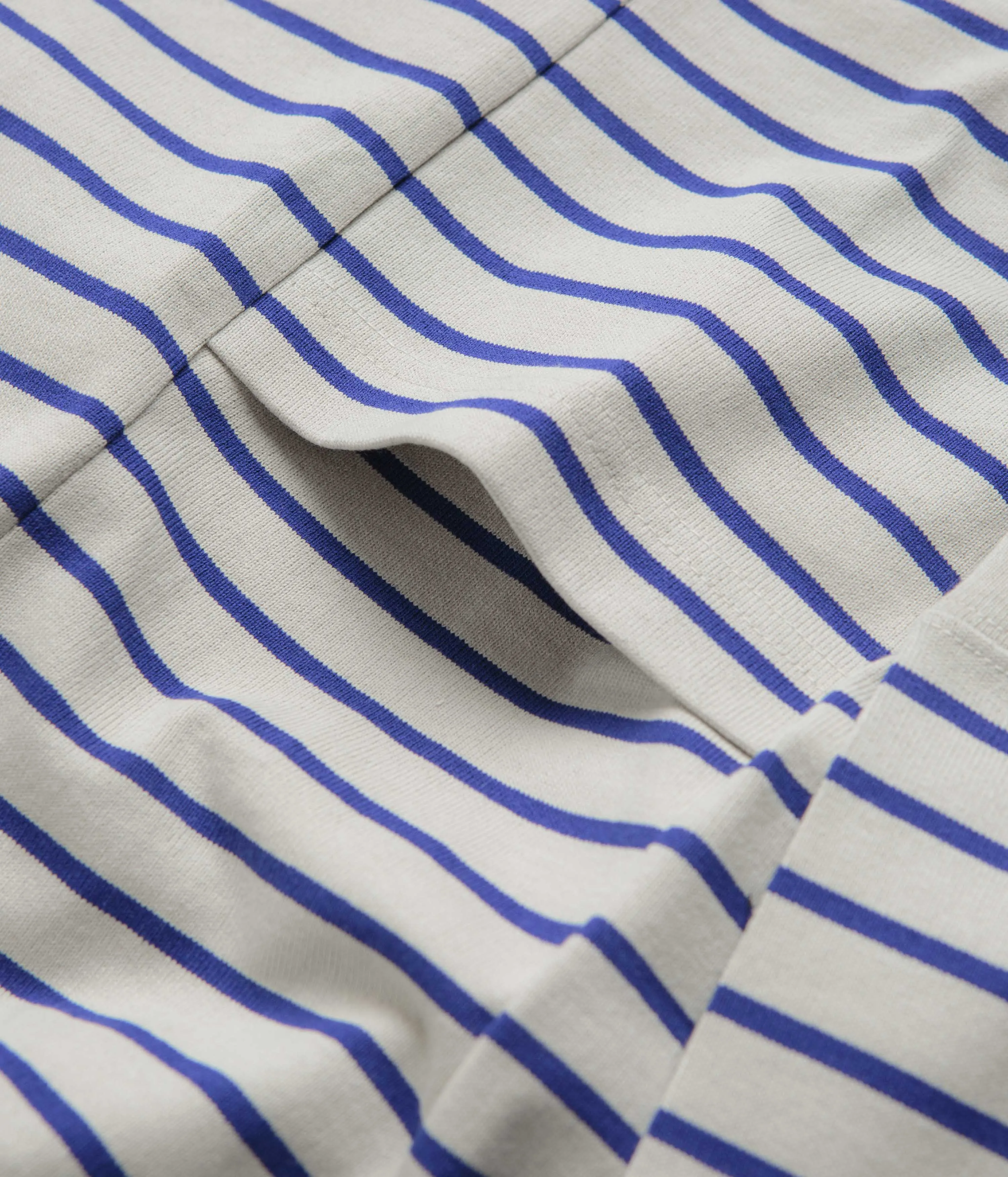 Snow Peak Border Long Sleeve T-Shirt - White / Blue