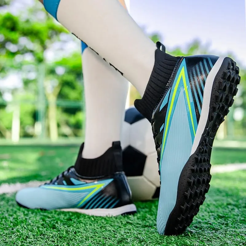 Soccer Cleats Outdoor Lightweight High Top Training Boots Indoor Comfortable Football Athletic Sneaker for Men/Women