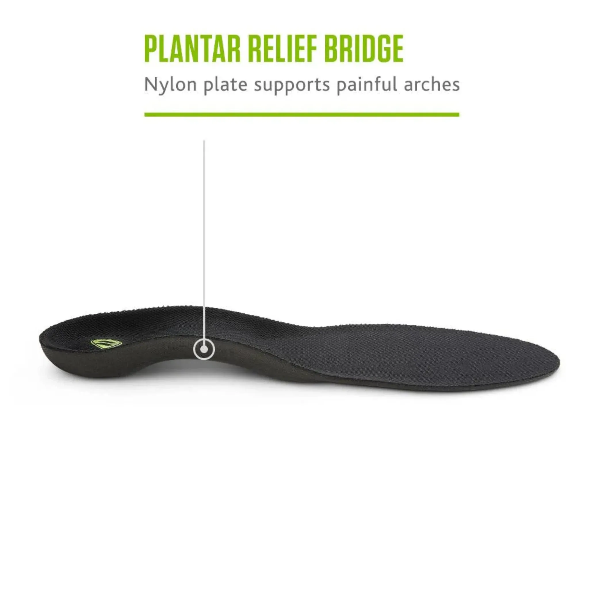 Sof Sole Plantar Fascia Insoles - Black/Green