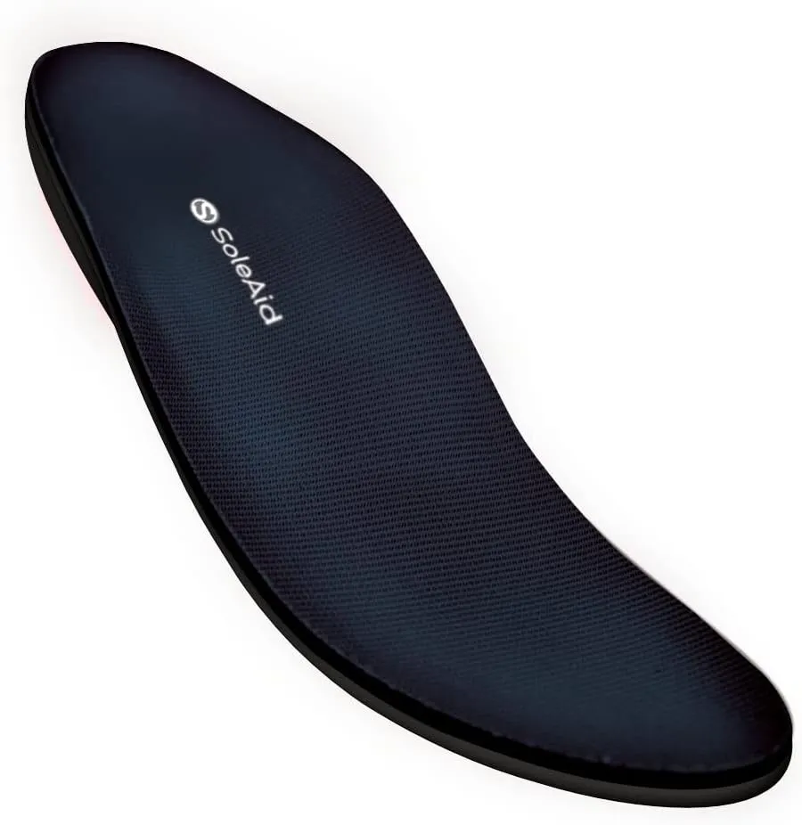 SoleAid Work Insoles - Full Length Functional Foot Orthotic, Anti-Fatigue, Shock Absorbing, Anti-Friction, All Day Performance with Neutral Height Weight Distributing Semi-Flex Arch Support
