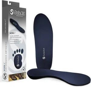 SoleAid Work Insoles - Full Length Functional Foot Orthotic, Anti-Fatigue, Shock Absorbing, Anti-Friction, All Day Performance with Neutral Height Weight Distributing Semi-Flex Arch Support