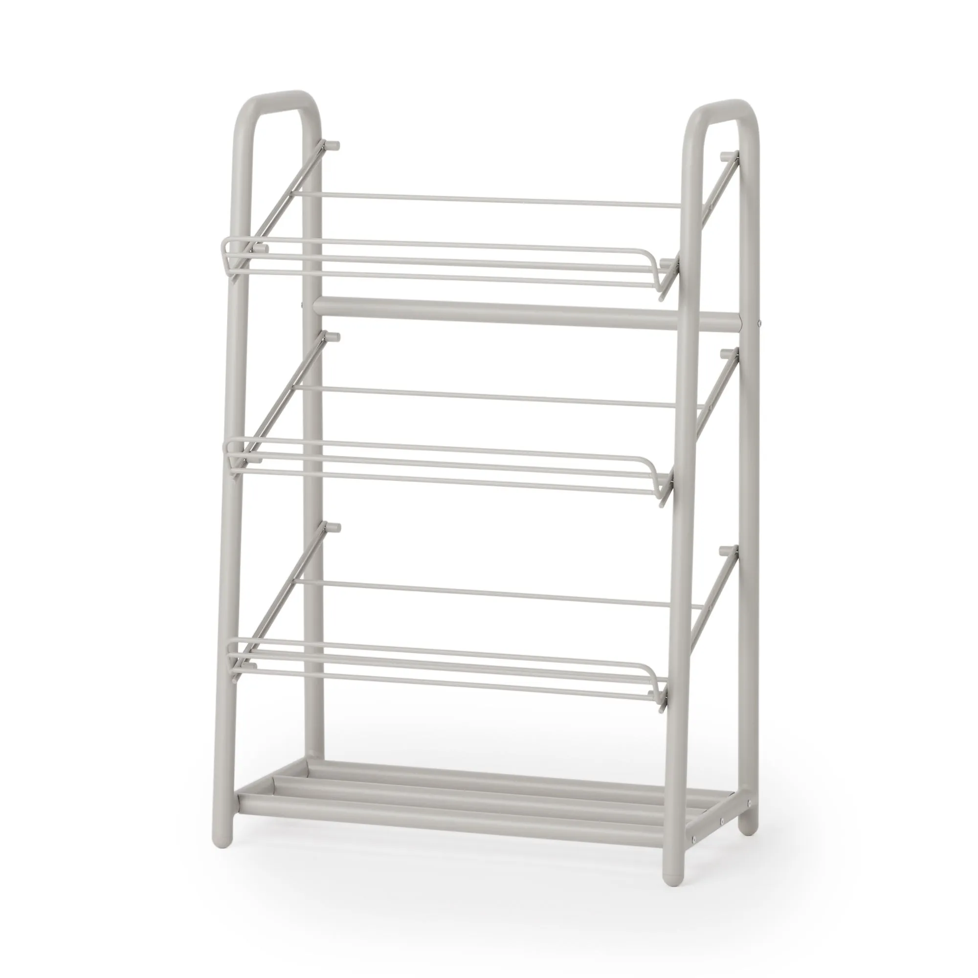 Steel Pipe Shoe Rack - Warm Gray