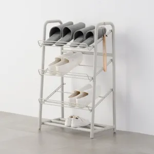 Steel Pipe Shoe Rack - Warm Gray