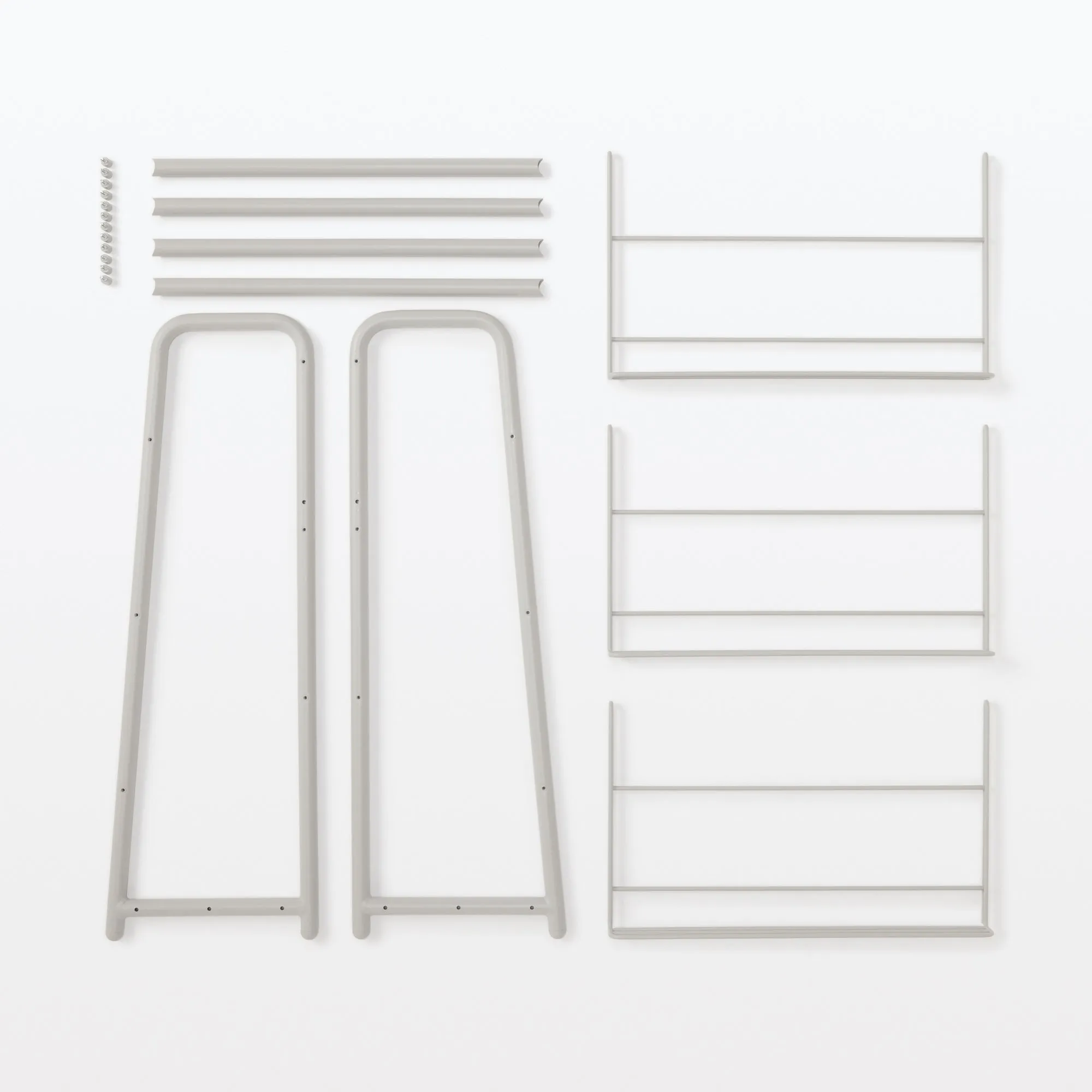 Steel Pipe Shoe Rack - Warm Gray