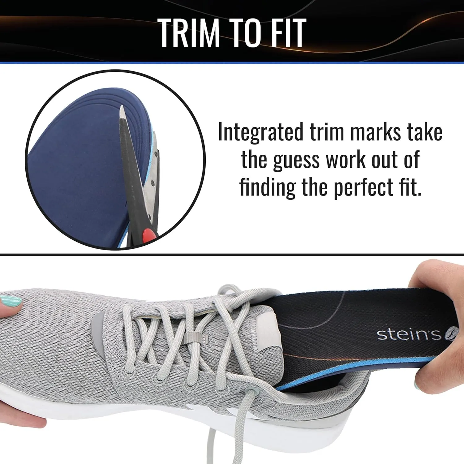 Steins ComfortEase Foam Insoles for Plantar Fasciitis for Men and Women | Orthotic Foot Pain Insoles | Everyday Relief Flat Feet Achilles Tendonitis Arch Support