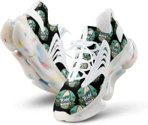 Surfboard Ride The Wave Men's Running Shoes Lightweight Walking Shoe Breathable Sneaker