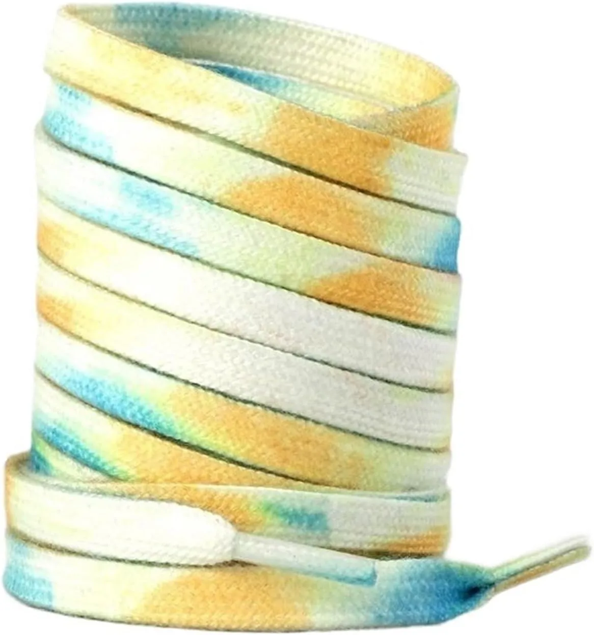 Tie-dye Shoelaces Kids Adult Flat Gradual Shoestring Width Elastic Laces For Sneaker Canvas Shoes Accessories