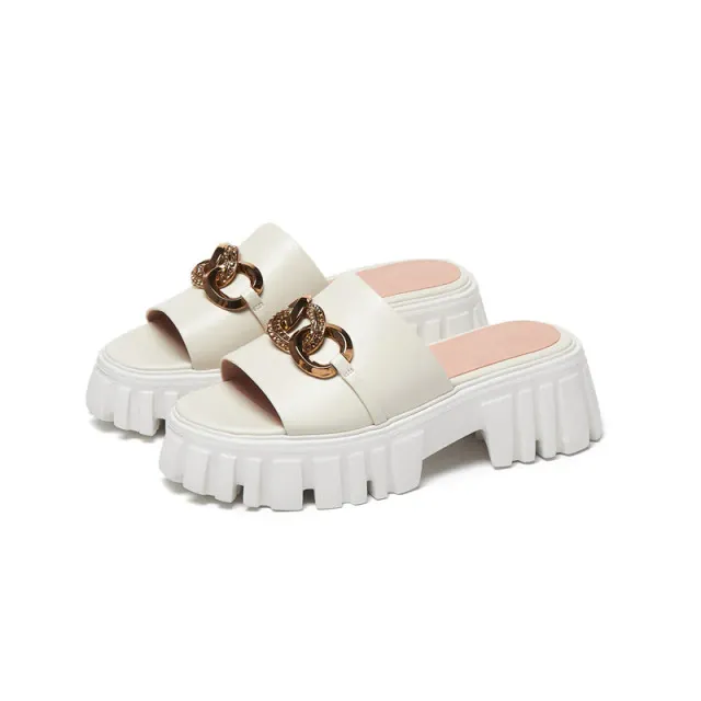 Tiffa Women's Platform Chunky Heel Sandal