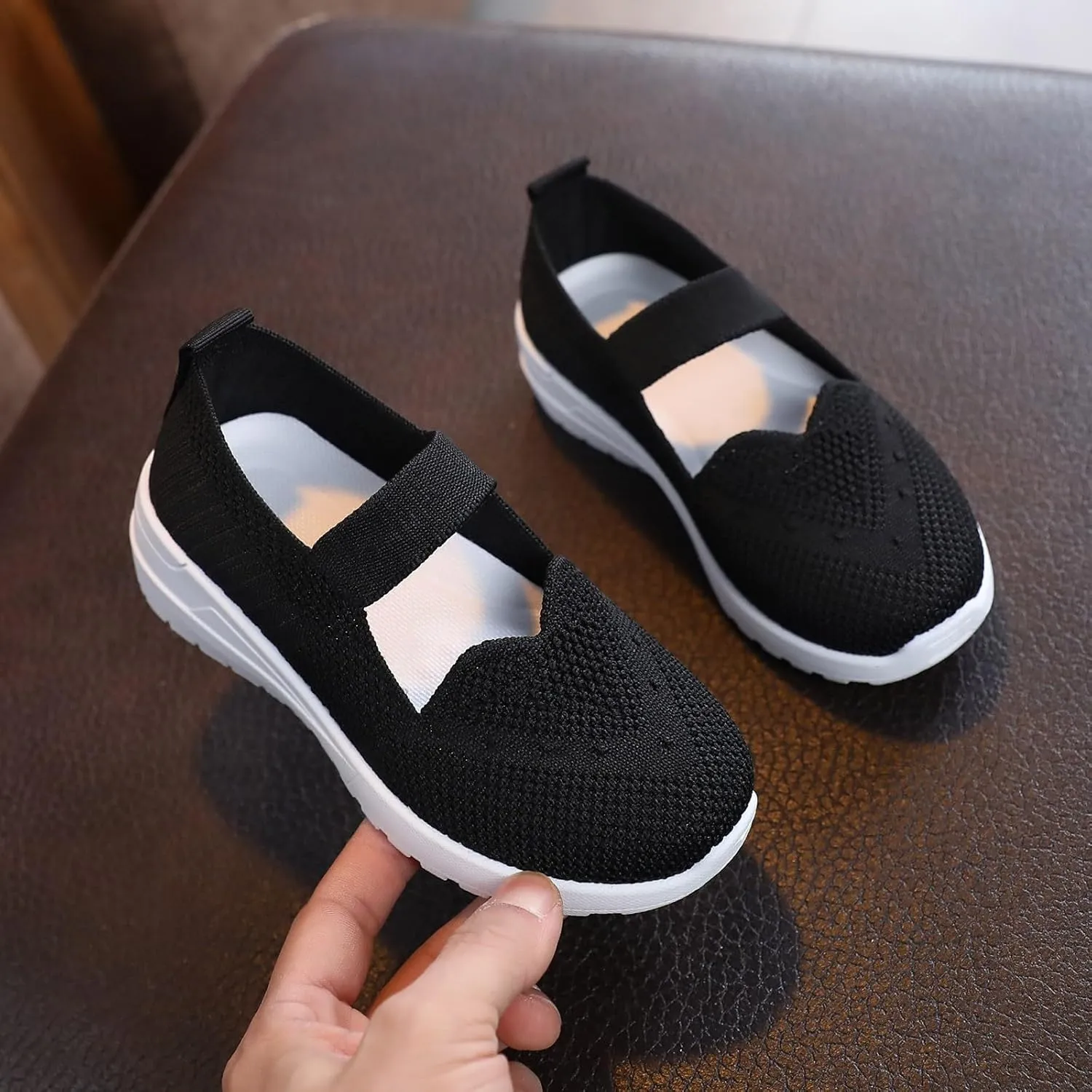 Toddler Toe Box Shoes Toddler Shoes Boy Girl Sneakers Running Tennis Mesh Casual Slip On