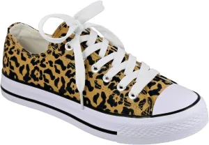 Top Moda Women's Canvas Low Cut Top Lace Up Flat Slip On Sneakers
