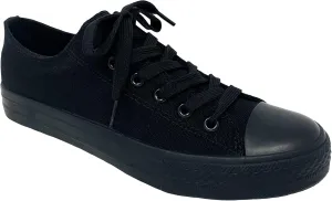 Top Moda Women's Canvas Low Cut Top Lace Up Flat Slip On Sneakers