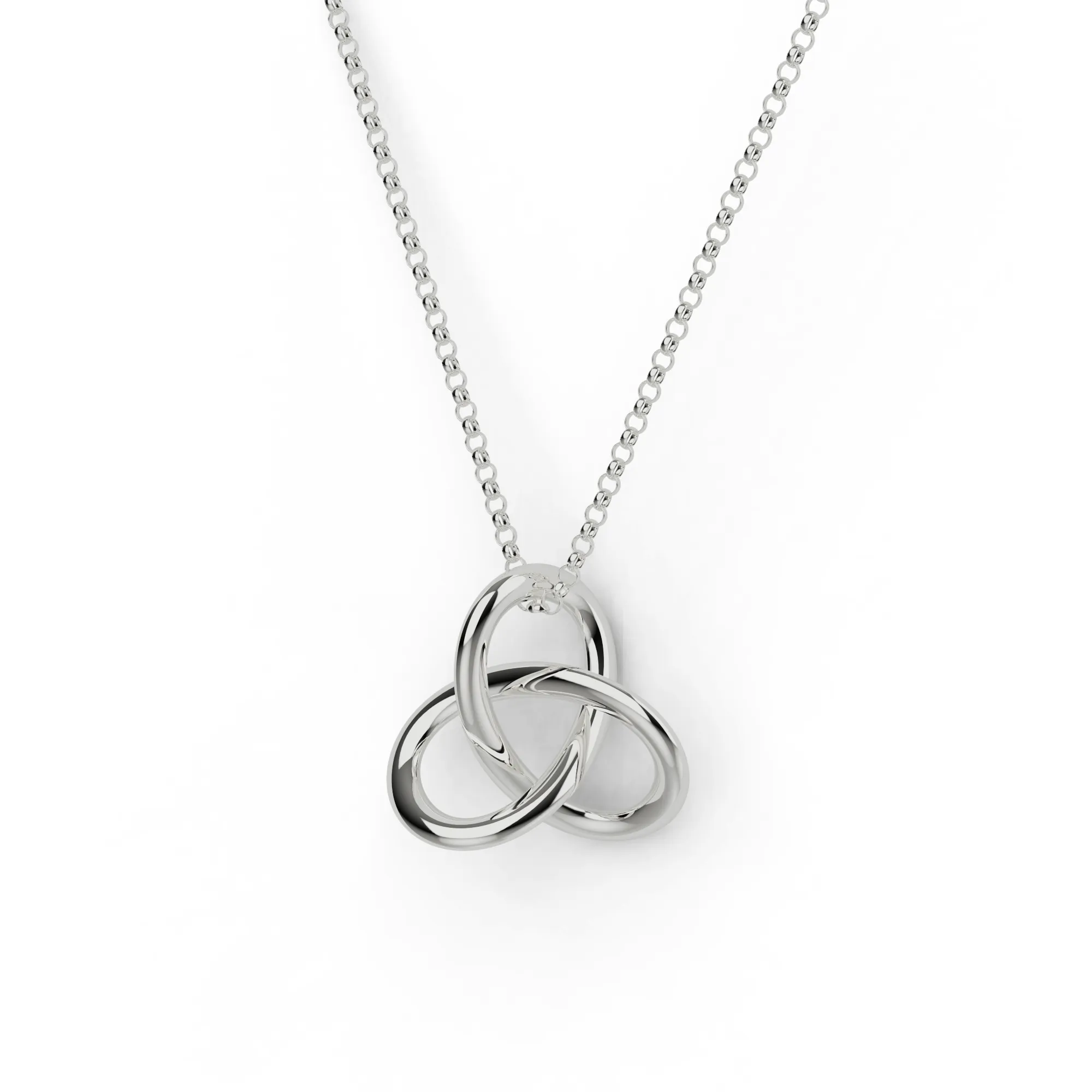 trefoil knot necklace | silver