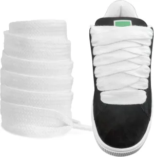 UamGlsob Fat Cotton Shoe Laces for Puma Sneakers, Flat Wide Athletic Shoelaces Replacement Strings for Skate Shoes