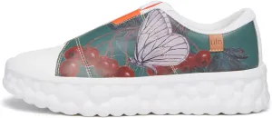 UIN Women's Fashion Sneakers Lightweight Walking Casual Slip Ons Art Painted Athletic Travel Skate Shoes Las Ramblas