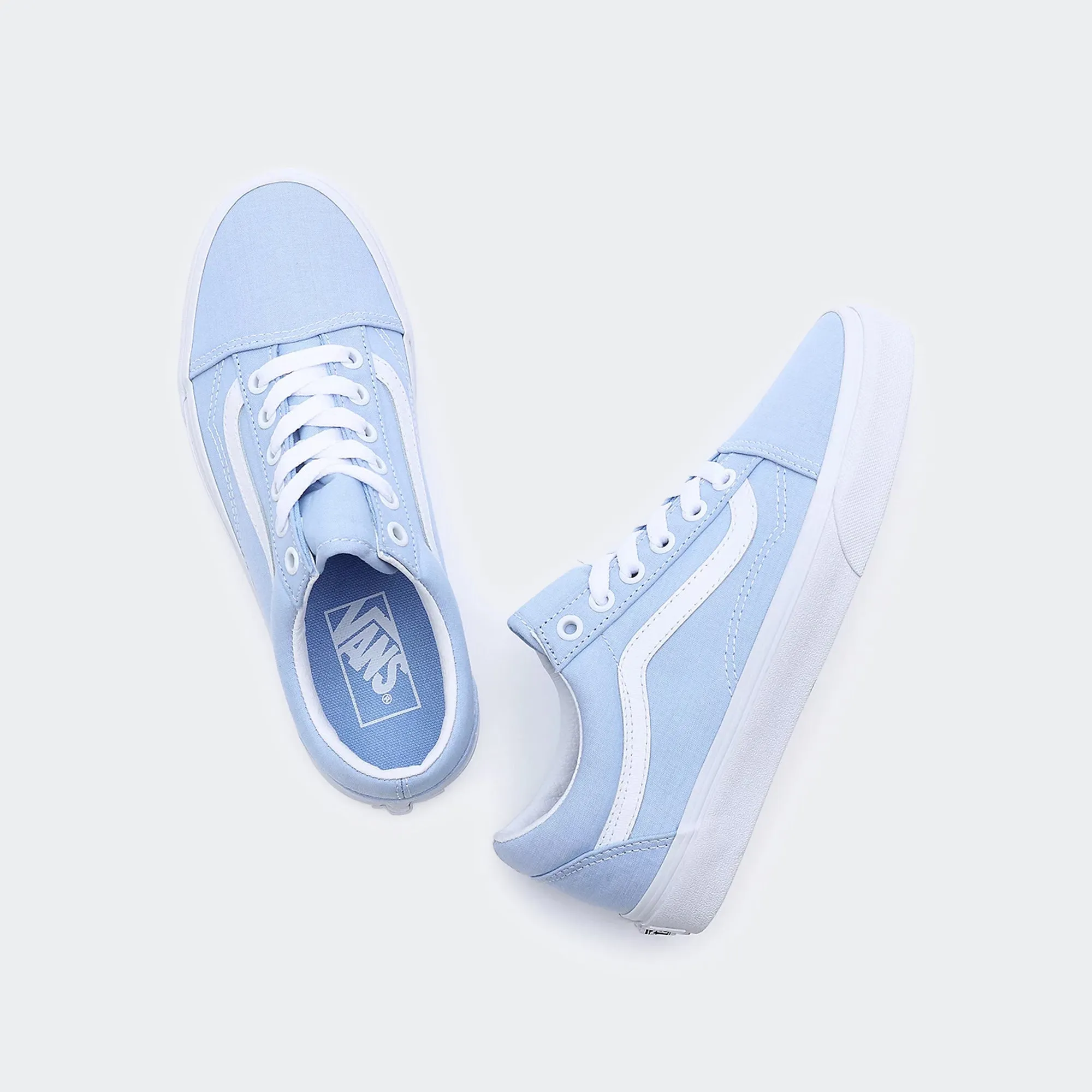 Unisex Vans Canvas Old Skool Shoes Pastel Blue