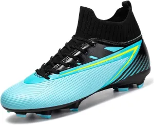Unisex's Fashion Sports High-Top FG Trainers Cleats Football Sneakers Long Studs AG Soccer Shoes