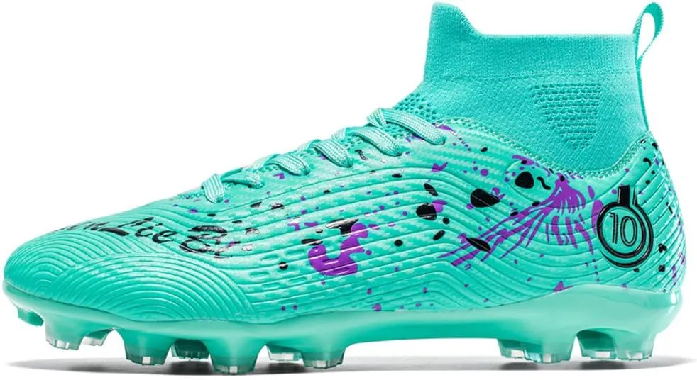 Unisex's Fashion Sports High-Top FG Trainers Cleats Football Sneakers Long Studs AG Soccer Shoes