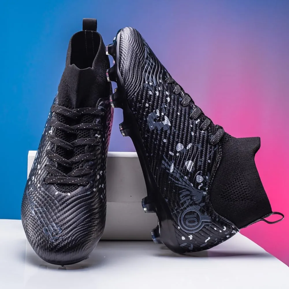 Unisex's Fashion Sports High-Top FG Trainers Cleats Football Sneakers Long Studs AG Soccer Shoes
