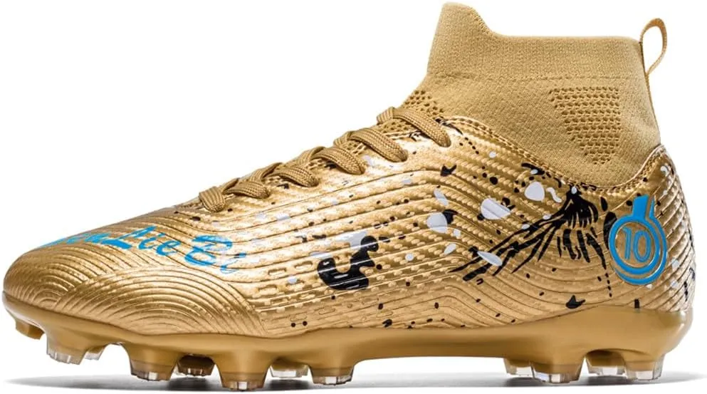 Unisex's Fashion Sports High-Top FG Trainers Cleats Football Sneakers Long Studs AG Soccer Shoes
