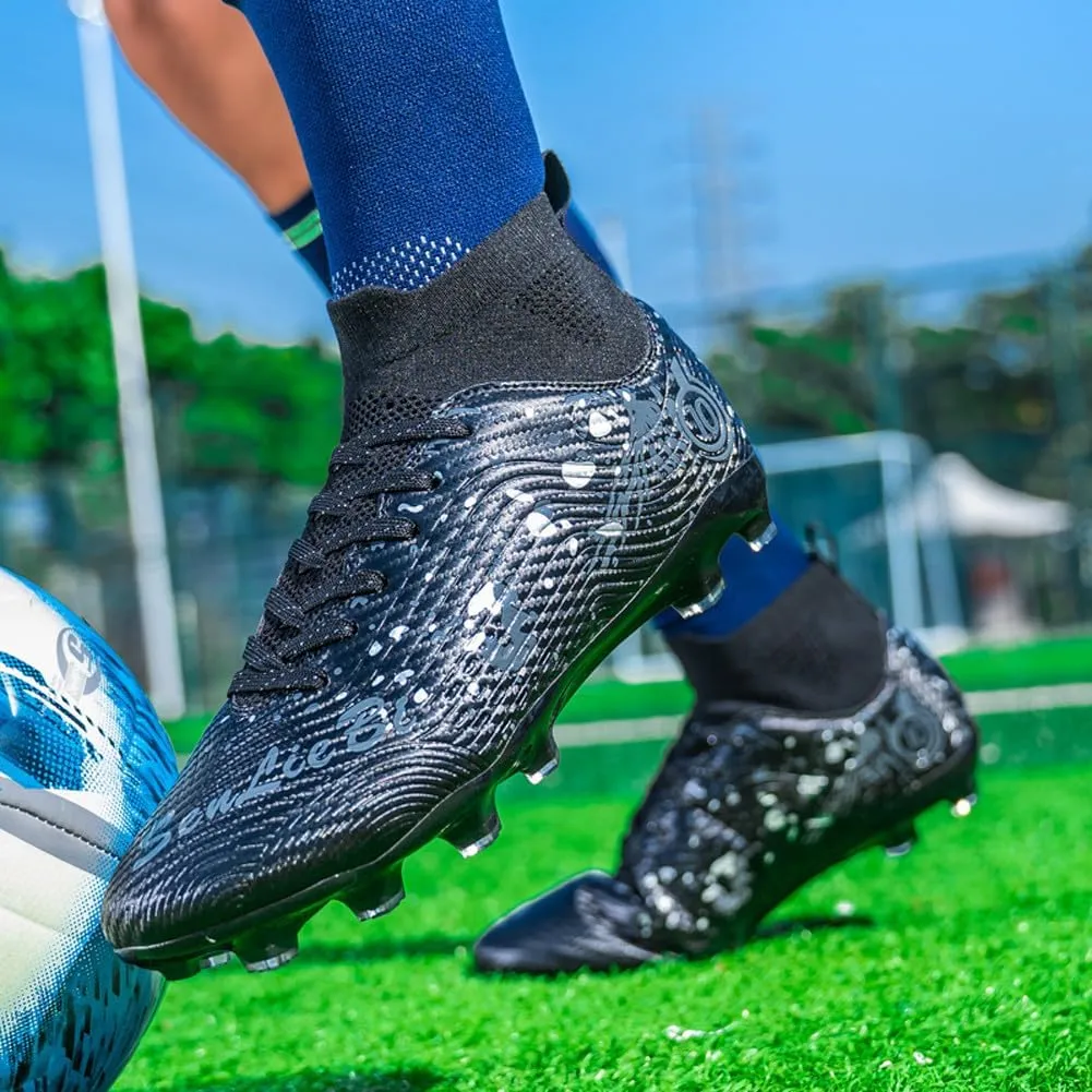 Unisex's Fashion Sports High-Top FG Trainers Cleats Football Sneakers Long Studs AG Soccer Shoes
