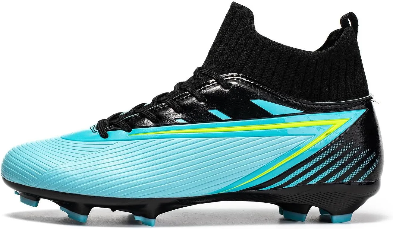 Unisex's Fashion Sports High-Top FG Trainers Cleats Football Sneakers Long Studs AG Soccer Shoes