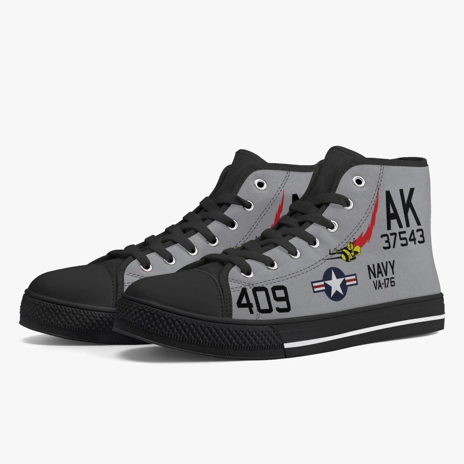 VA-176 "Thunderbolts" High Top Canvas Shoes