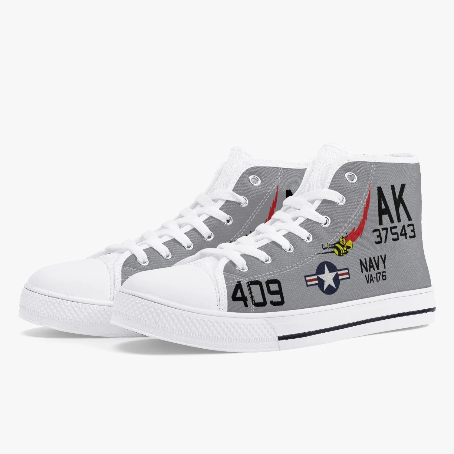VA-176 "Thunderbolts" High Top Canvas Shoes