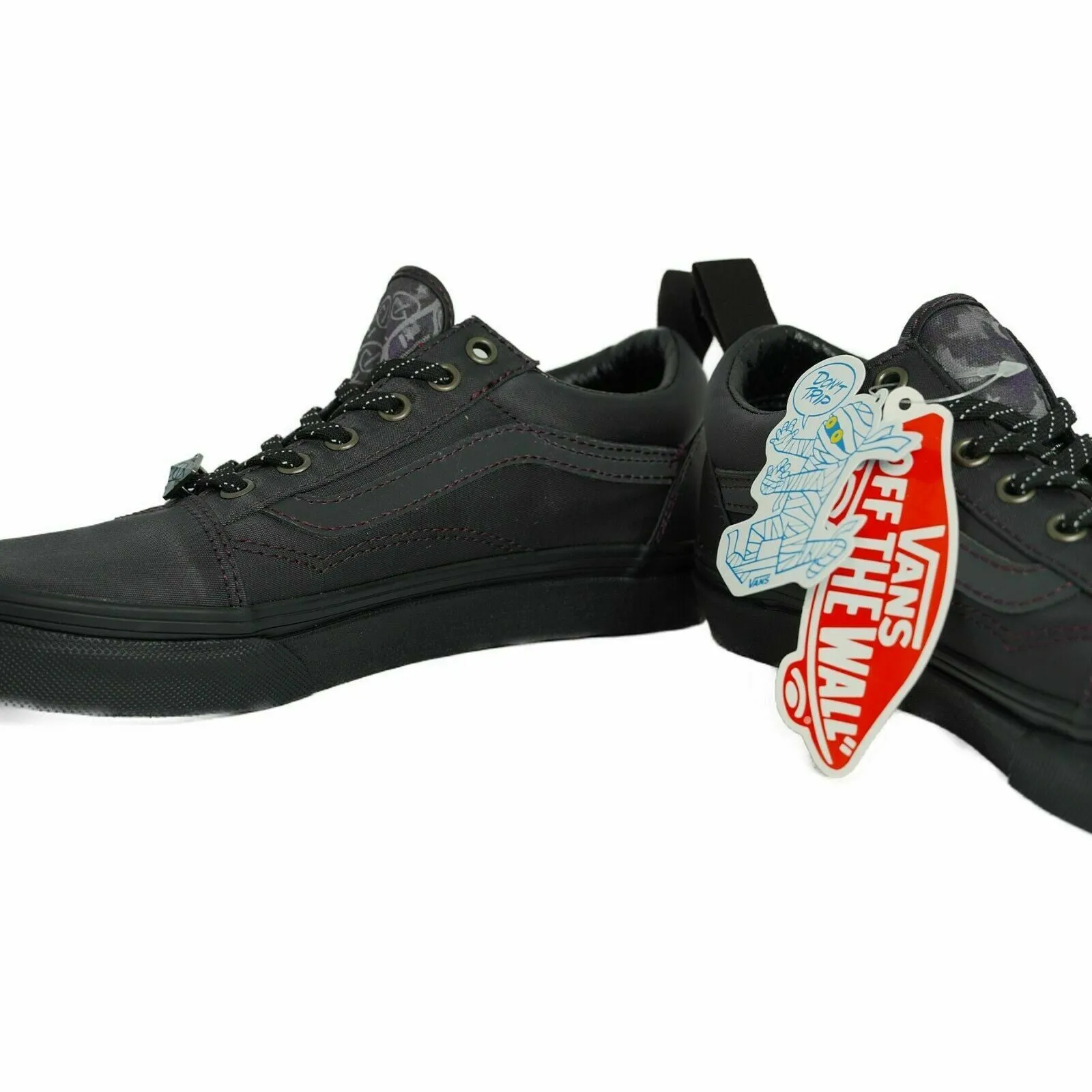 Vans Old Skool VN0A3QPGV0F1 Youth Kids Elastic Black Preschool Shoes FB336