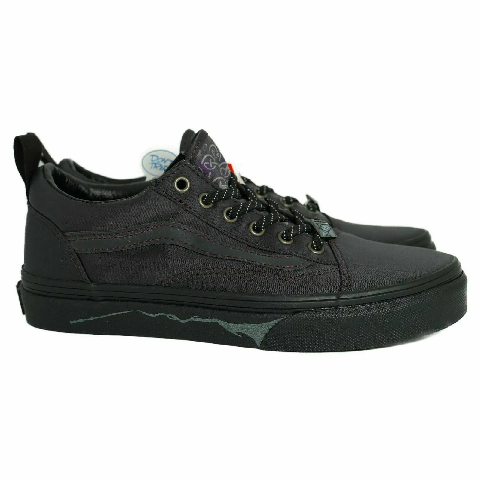 Vans Old Skool VN0A3QPGV0F1 Youth Kids Elastic Black Preschool Shoes FB336