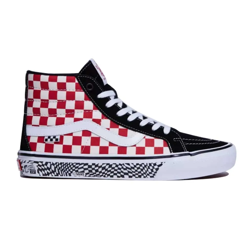 Vans Skate Sk8-Hi Reissue Grosso '84 Shoes - Black/Red Checker