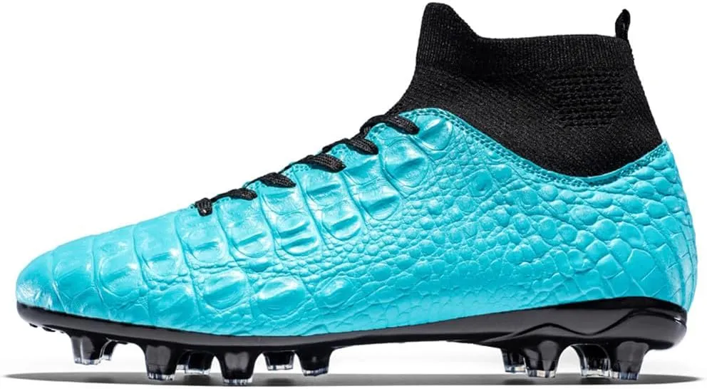 VAXAV Unisex's Fashion Sports High-Top FG Trainers Cleats Football Sneakers Long Studs AG Soccer Shoes