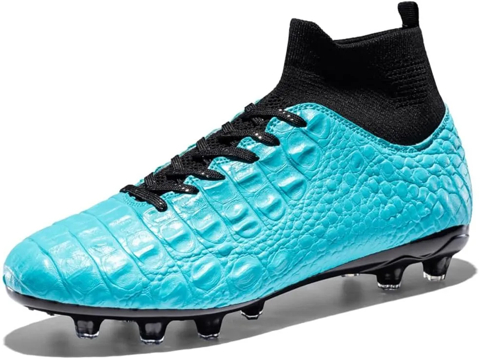VAXAV Unisex's Fashion Sports High-Top FG Trainers Cleats Football Sneakers Long Studs AG Soccer Shoes