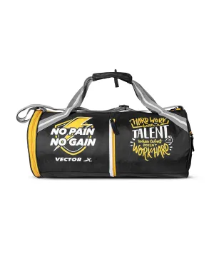 VECTOR X No Pain Gym Duffel 22 L Sports Bag for Men and Women Polyester (Black) 26 L