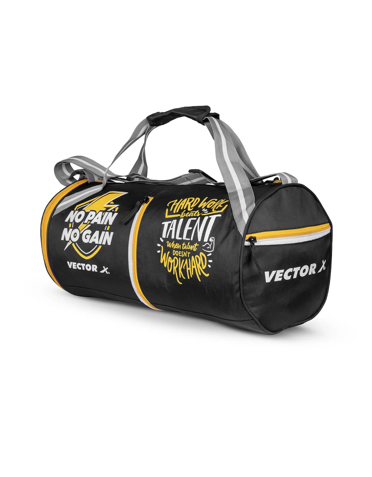 VECTOR X No Pain Gym Duffel 22 L Sports Bag for Men and Women Polyester (Black) 26 L