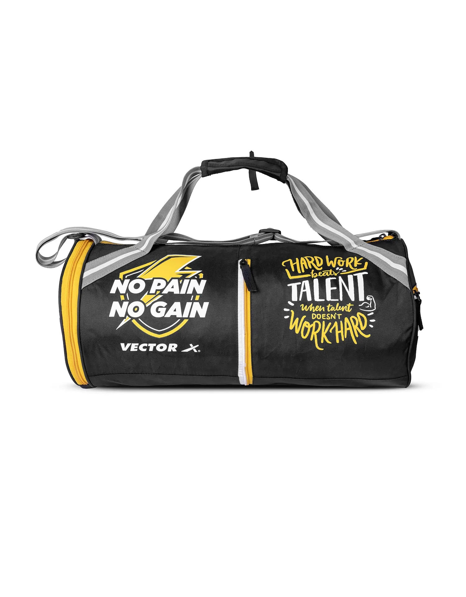 VECTOR X No Pain Gym Duffel 22 L Sports Bag for Men and Women Polyester (Black) 26 L