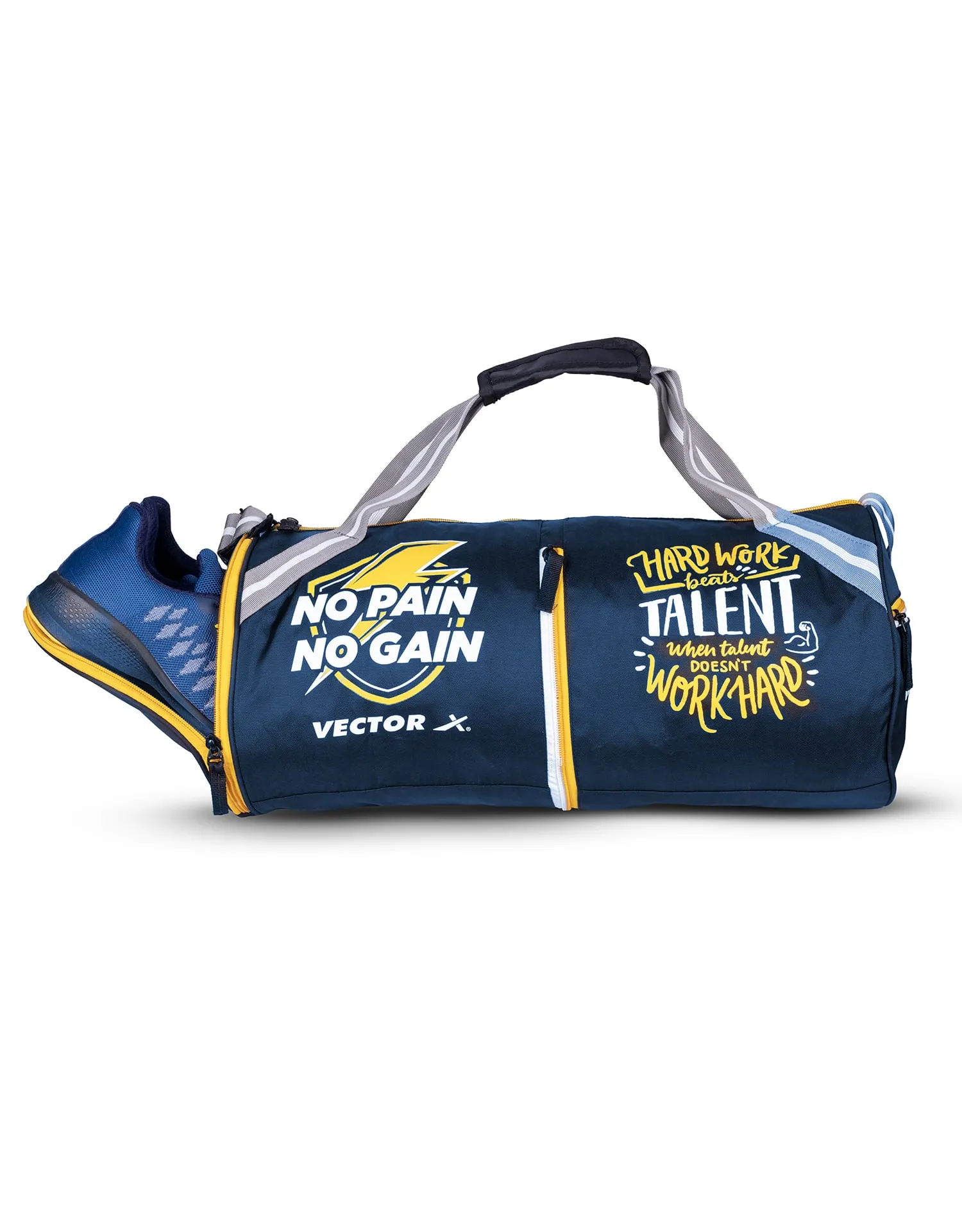 VECTOR X No Pain Gym Duffel 22 L Sports Bag for Men and Women Polyester (Blue) 26 L
