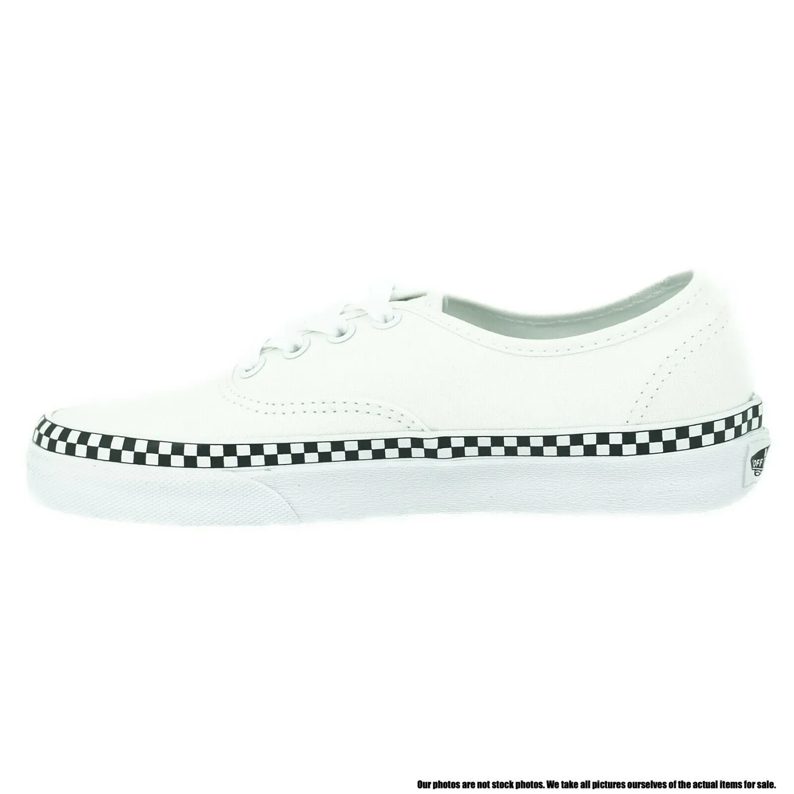 VN0A38EMVJU1 VANS Authentic Check Foxing (White) Men Size 4.5 | Women Size 6