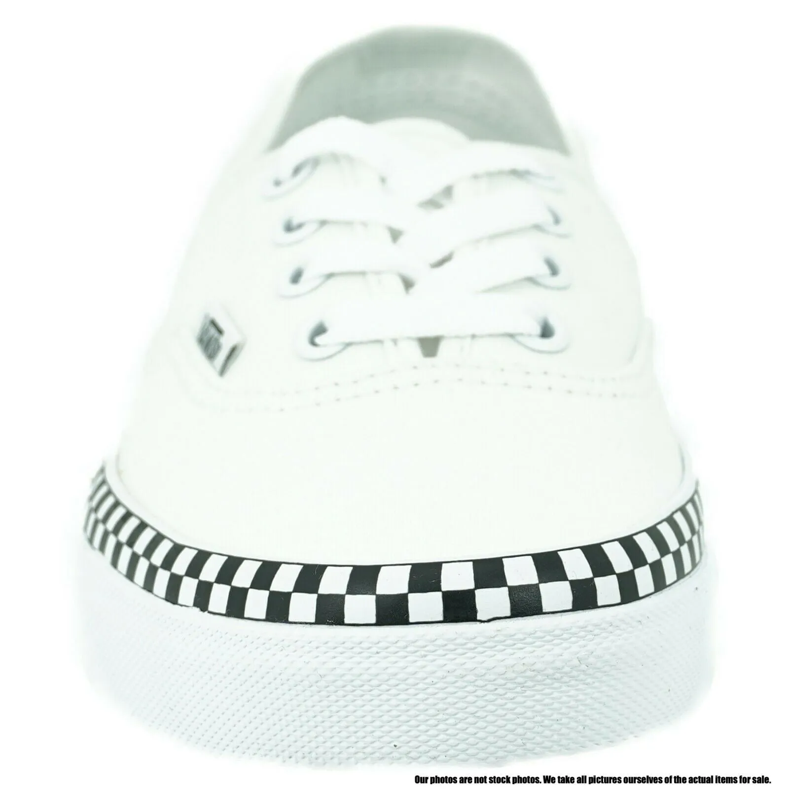 VN0A38EMVJU1 VANS Authentic Check Foxing (White) Men Size 4.5 | Women Size 6