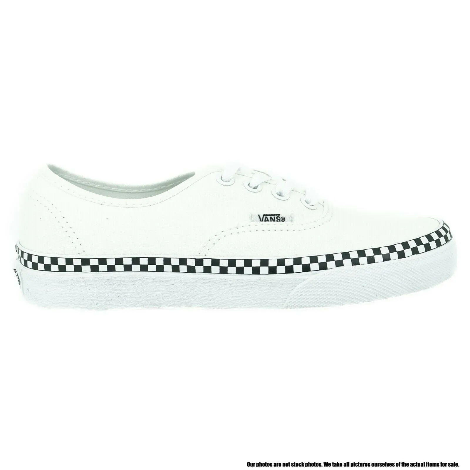 VN0A38EMVJU1 VANS Authentic Check Foxing (White) Men Size 4.5 | Women Size 6