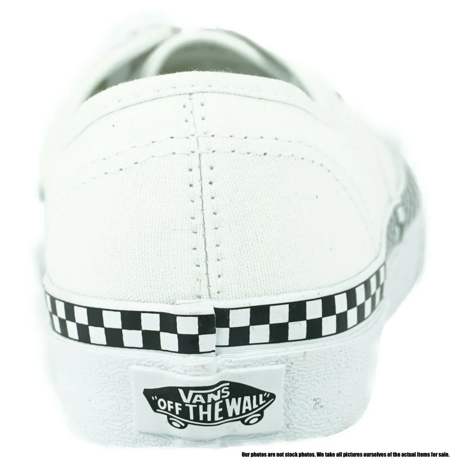 VN0A38EMVJU1 VANS Authentic Check Foxing (White) Men Size 4.5 | Women Size 6