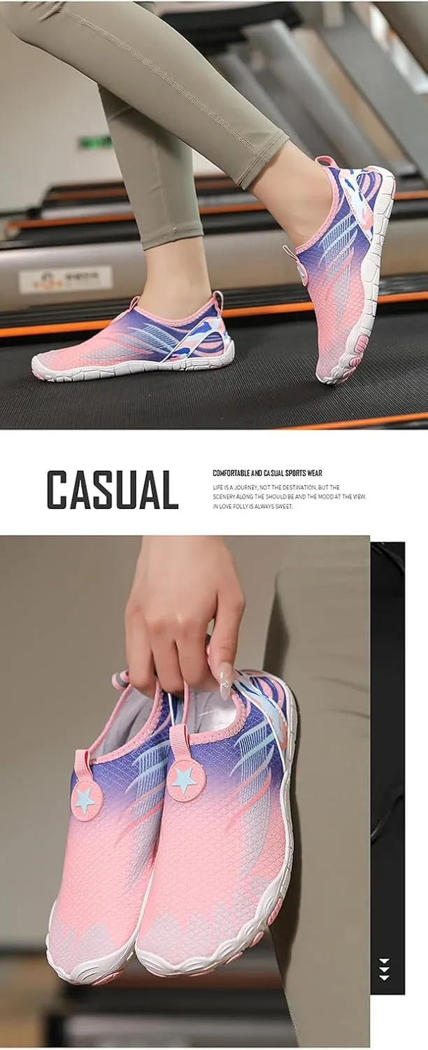 Water Shoes for Women Men Trail Running Healthy & Non-Slip Barefoot Shoes Aqua Swim Beach Shoes Breathable Quick Dry Lightweight Shoes Outdoor Sport Hiking Walking Shoes