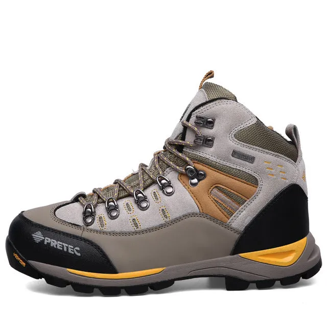 Waterproof Hiking Shoes Men Cow Leather Trekking Hiking Boots Mountain Climbing Shoes Men Zapatillas Outdoor Hombre