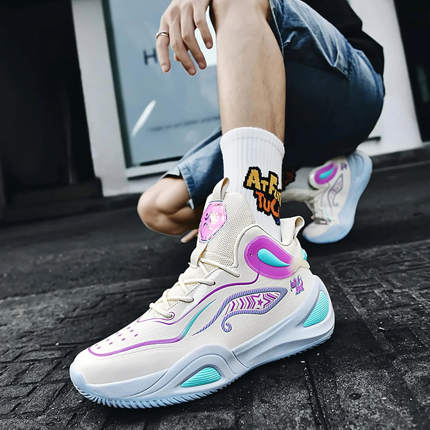 Women Men Basketball Shoes Breathable Men Non Slip Outdoor Fashion Unisex Sneakers