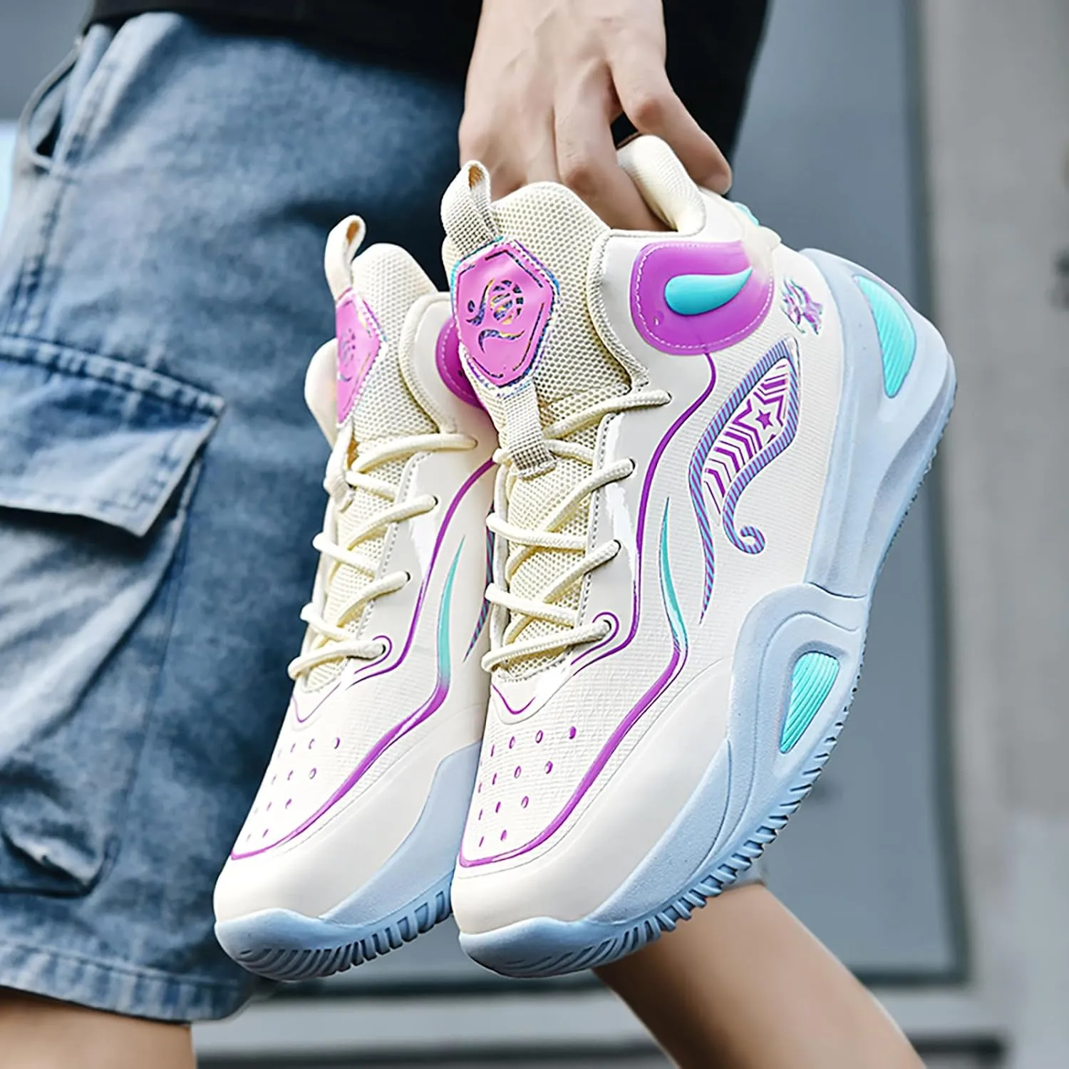 Women Men Basketball Shoes Breathable Men Non Slip Outdoor Fashion Unisex Sneakers