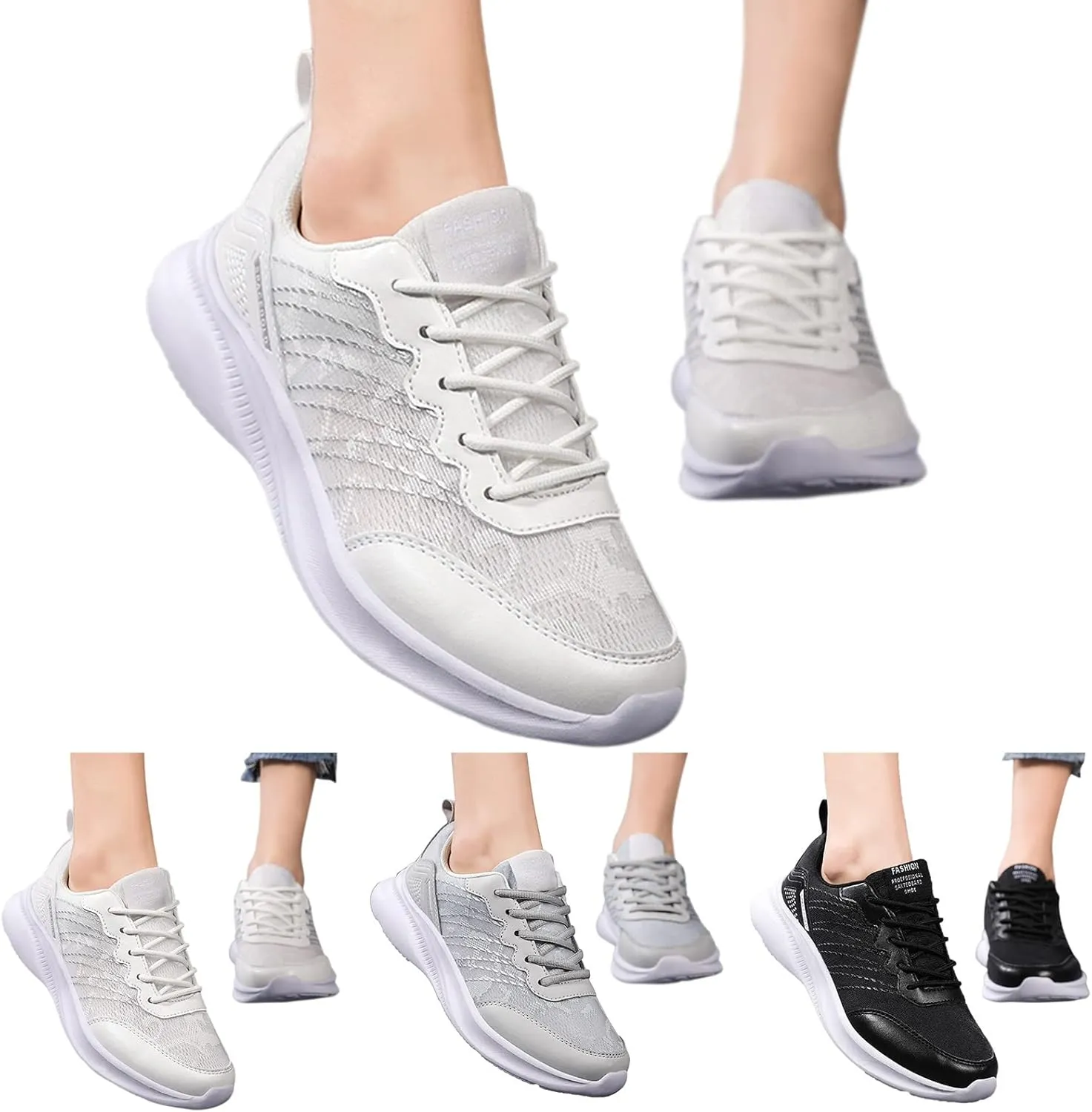 Women Sneakers Fashion Comfortable Soft Bottom Flat Bottom Casual Outdoor Sports Shoes New Pattern Summer Mesh Breathable Shoes