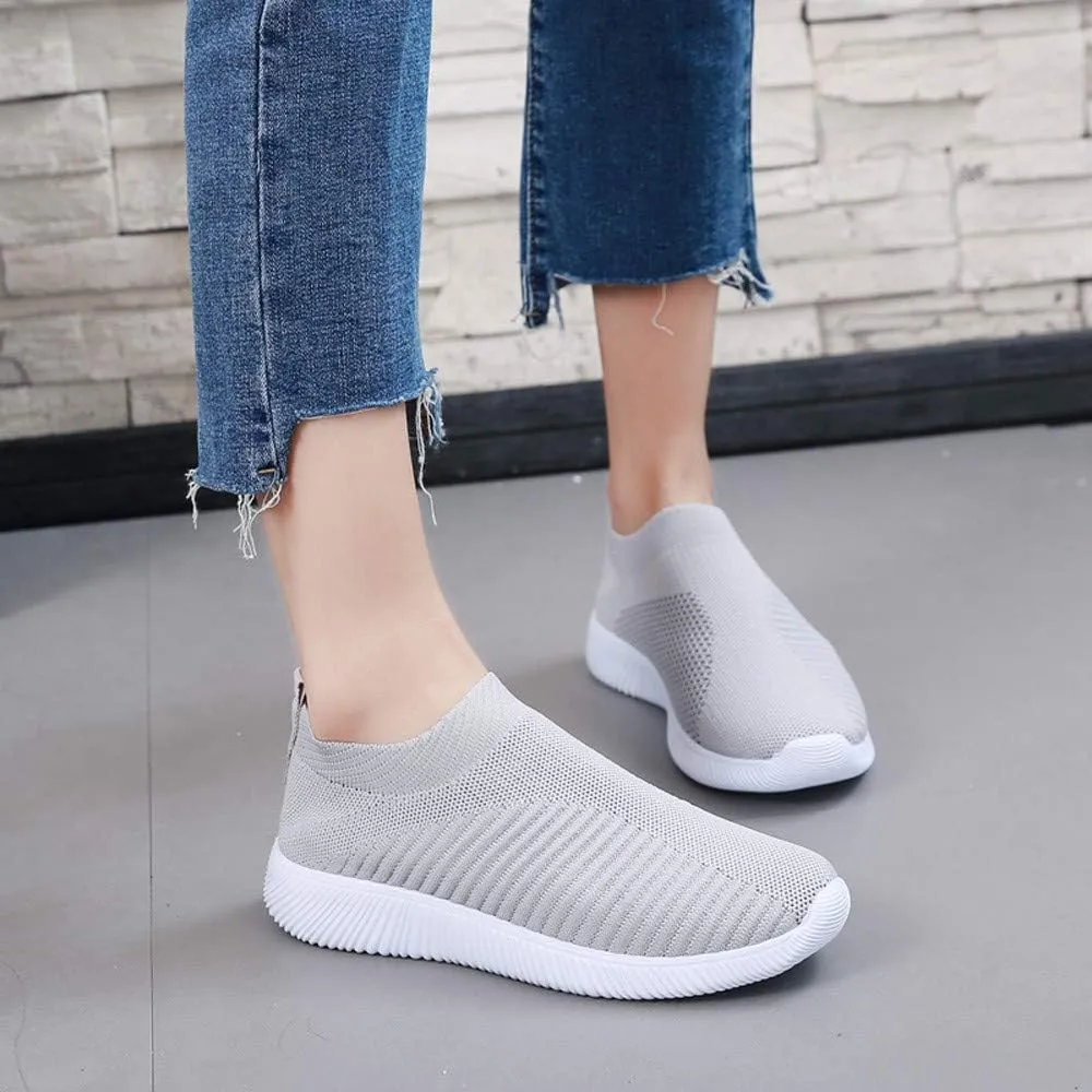 Womens Canvas Slip On Sneakers Casual Comfortable Walking Shoes Lightweight Flat Fashion Elastic Loafers