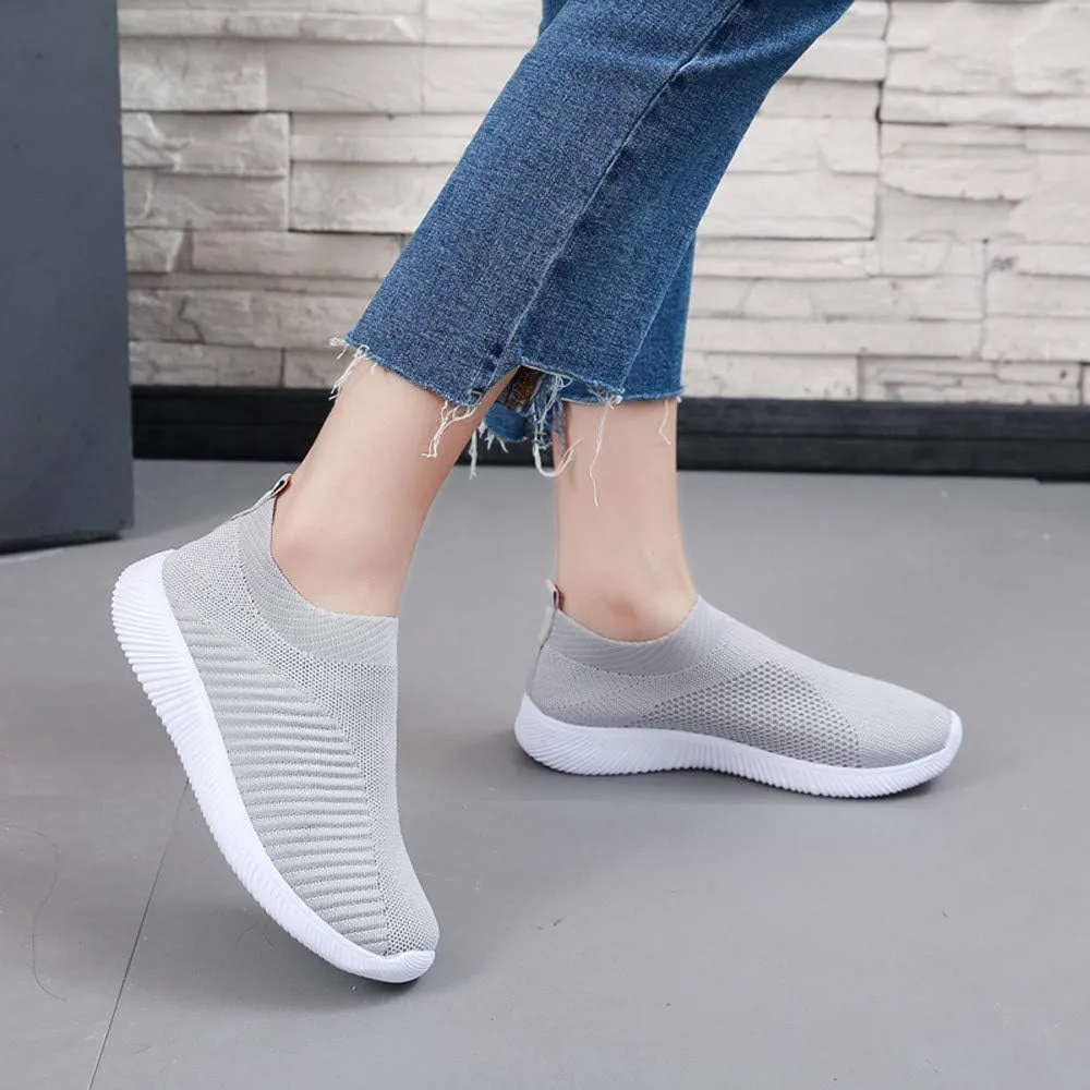 Womens Canvas Slip On Sneakers Casual Comfortable Walking Shoes Lightweight Flat Fashion Elastic Loafers