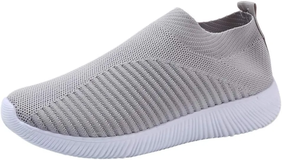 Womens Canvas Slip On Sneakers Casual Comfortable Walking Shoes Lightweight Flat Fashion Elastic Loafers